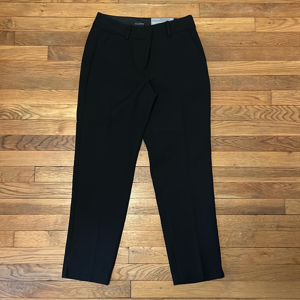 Talbots Hampshire Ankle Curvy Black Pants